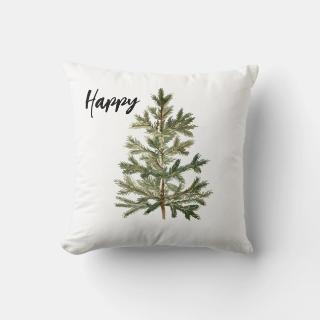 Happy Fir Tree Kussen (Voorkant)