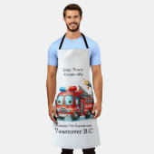 Happy fire truck klaar voor actie! schort (Gedragen)