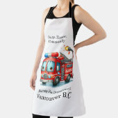 Happy fire truck klaar voor actie! schort (Insitu)