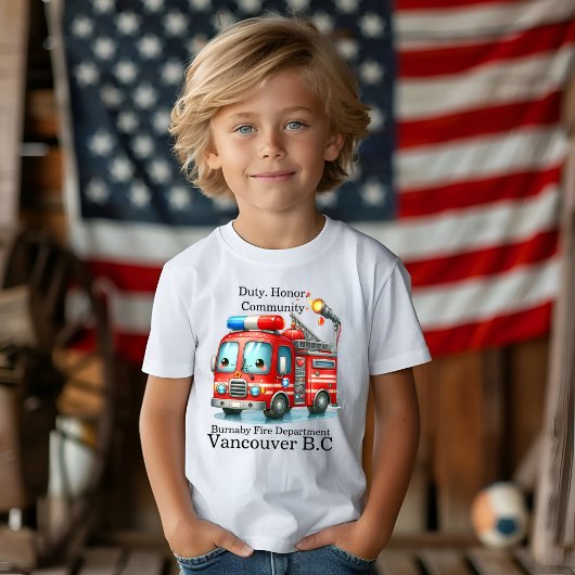 Happy fire truck klaar voor actie! t-shirt