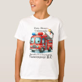 Happy fire truck klaar voor actie! t-shirt (Voorkant)
