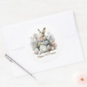 Happy first baby Paastoevoegen tekst Ronde Sticker (Envelop)