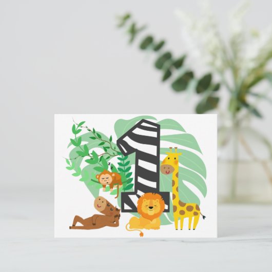 Happy First Birthday Baby! Briefkaart (Staand voorkant)