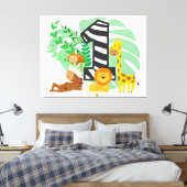 Happy First Birthday Baby! Canvas Afdruk (Insitu (Slaapkamer))