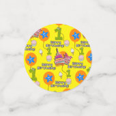 Happy First Birthday Confetti, #1 Birthday Yellow Confetti (Kleine voorkant)