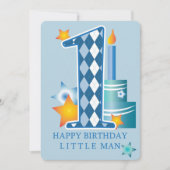 Happy First Birthday Feestdagenkaart (Voorkant)