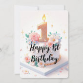 Happy First Birthday Feestdagenkaart (Voorkant)