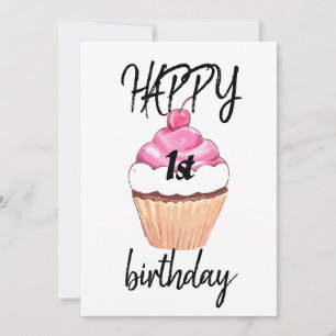 Happy First Birthday-kaart Kaart