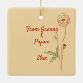 Happy First Birthday met Sweet Toddler en moeder Keramisch Ornament (Achterkant)