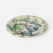  Happy First Birthday  Papieren Bordje (Gekanteld)