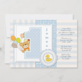 Happy First Birthday Uitnodiging (Voorkant)