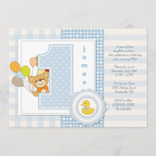 Happy First Birthday Uitnodiging