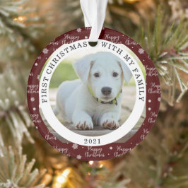Happy First Christmas Custom Photo Ornament
