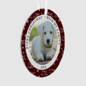 Happy First Christmas Custom Photo Ornament (voorkant)