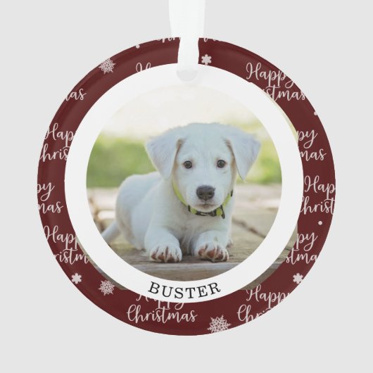 Happy First Christmas Custom Photo Ornament (achterkant)