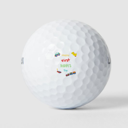 Happy First Daddy's Day Products Golfballen (Voorkant)