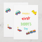 Happy First Daddy's Day Vader Day Kaart (Voorkant / Achterkant)