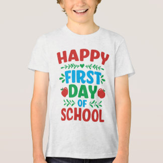 Happy First Day Back to School typografie T-shirt