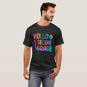 Happy First Day Hallo Second Grade Stropdas D T-shirt (Voorkant volledig)