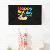 Happy First Day Laten we deze welkomstschool doen Spandoek (Insitu)