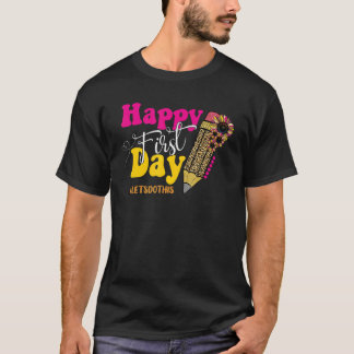 Happy First Day Laten we deze zonnebloempitten doe T-shirt