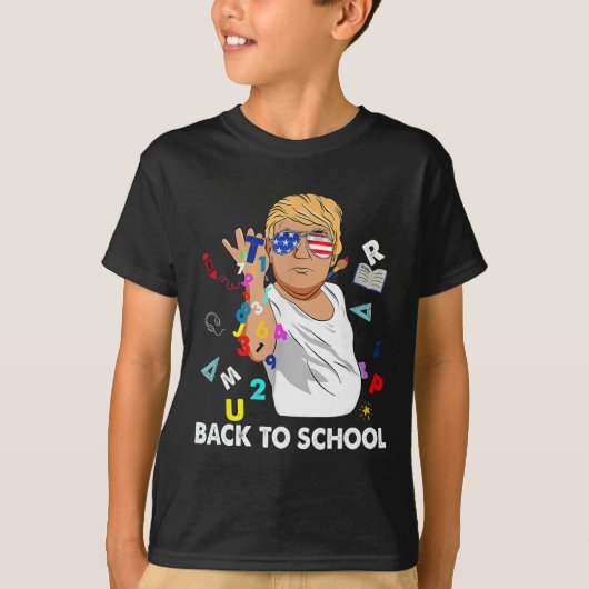 Happy First Day-leraar Trump gaat naar school T-shirt (Voorkant)