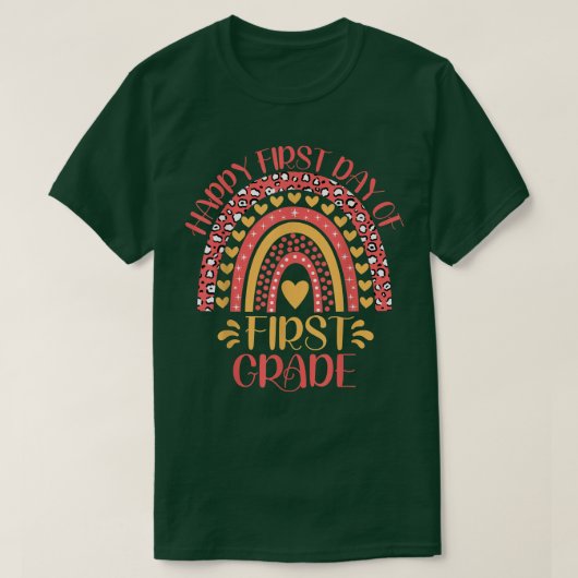 Happy First Day Of First Grade 1st Grade Back To S T-shirt (Design voorkant)