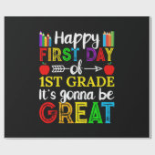 Happy First Day of First Grade Cadeaupapier (Vlak)