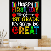 Happy First Day of First Grade Poster (Keuken)