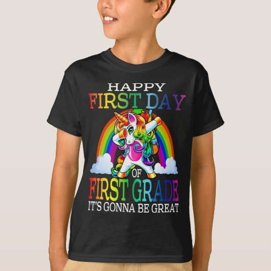 Happy First Day of First Grade T-shirt (Voorkant)