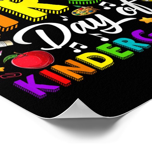 Happy First Day Of Kindergarten Back To School Boy Poster (Hoek)