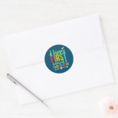 Happy First Day Of Kindergarten Funny Teacher Ronde Sticker (Envelop)