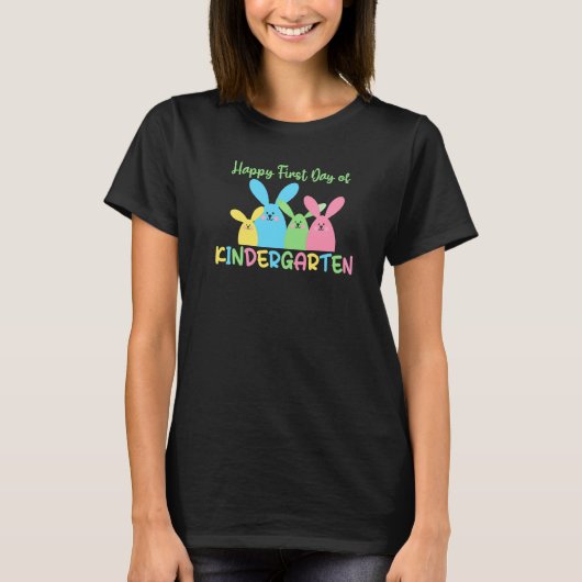 Happy first Day of Kindergarten   T-shirt (Voorkant)