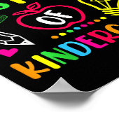 Happy First Day Of Kindergarten Teacher Kids Back Poster (Hoek)