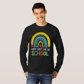 Happy First Day Of School Back To School Rainbow T-shirt (Voorkant volledig)