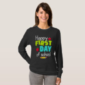Happy First Day of School Back to School Teacher S T-shirt (Voorkant volledig)