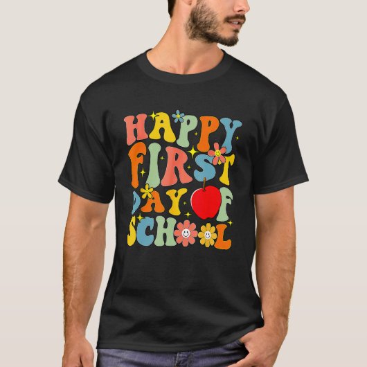 Happy First Day Of School Back To School Teachers  T-shirt (Voorkant)