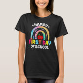Happy First Day Of School Boho Rainbow Back To Sch T-shirt (Voorkant)