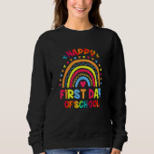 Happy First Day Of School Boho Rainbow Kids Back T Trui (Voorkant)