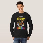 Happy First Day Of School Dabbing Horse Back To Sc T-shirt (Voorkant volledig)