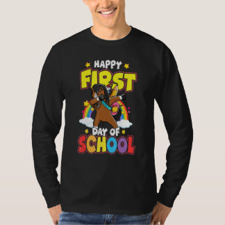 Happy First Day Of School Dabbing Horse Back To Sc T-shirt