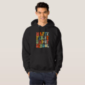 Happy First Day Of School Groovy Back To School Fl Hoodie (Voorkant volledig)