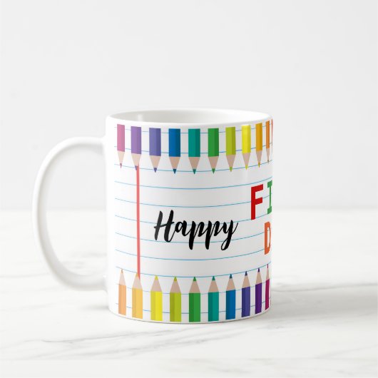 Happy First Day of School Mug – Fun Back to School Koffiemok (Links)