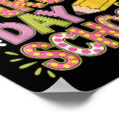 Happy First Day Of School Pencil Teacher Kids Back Poster (Hoek)