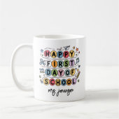 Happy First Day of School Personalized Name Koffiemok (Links)