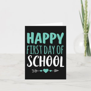 Happy First Day of School Teacher Student Arrow C Kaart