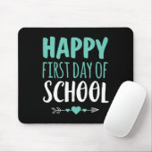 Happy First Day of School Teacher Student Arrow C Muismat (Met muis)