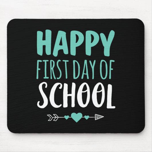 Happy First Day of School Teacher Student Arrow C Muismat (Voorkant)