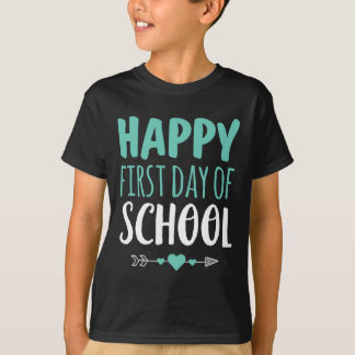 Happy First Day of School Teacher Student Arrow C T-shirt
