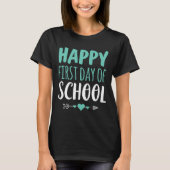 Happy First Day of School Teacher Student Arrow C T-shirt (Voorkant)